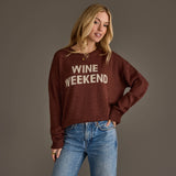 Burgundy Wine Weekend Lightweight Sweater