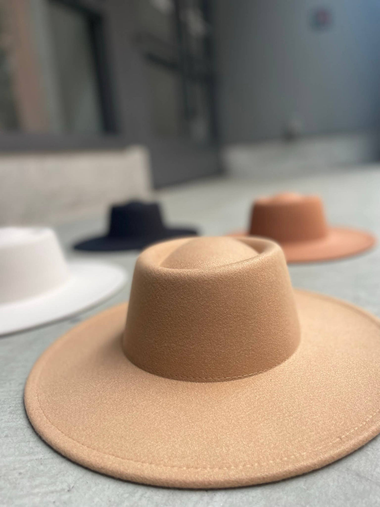 All Colors Restock! Vegan Felt wide Brim Bolero hat