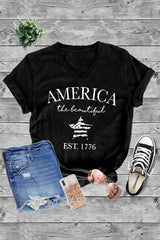 Unisex Short Sleeve V Neck T-Shirt