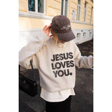 JESUS LOVES YOU VINTAGE  GRAPHIC SWEATSHIRTS
