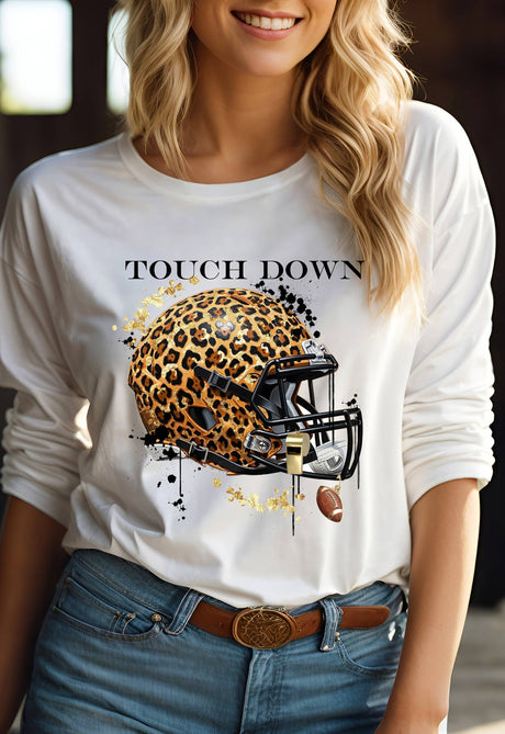 Leopard Touchdown Helmet