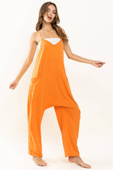 Cotton Harem Jumpsuit with Pockets / BL60000