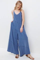 Solid Jumpsuit With Pockets / BJ6854