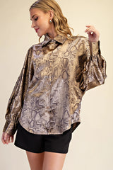 T9529 Animal Print Blouse