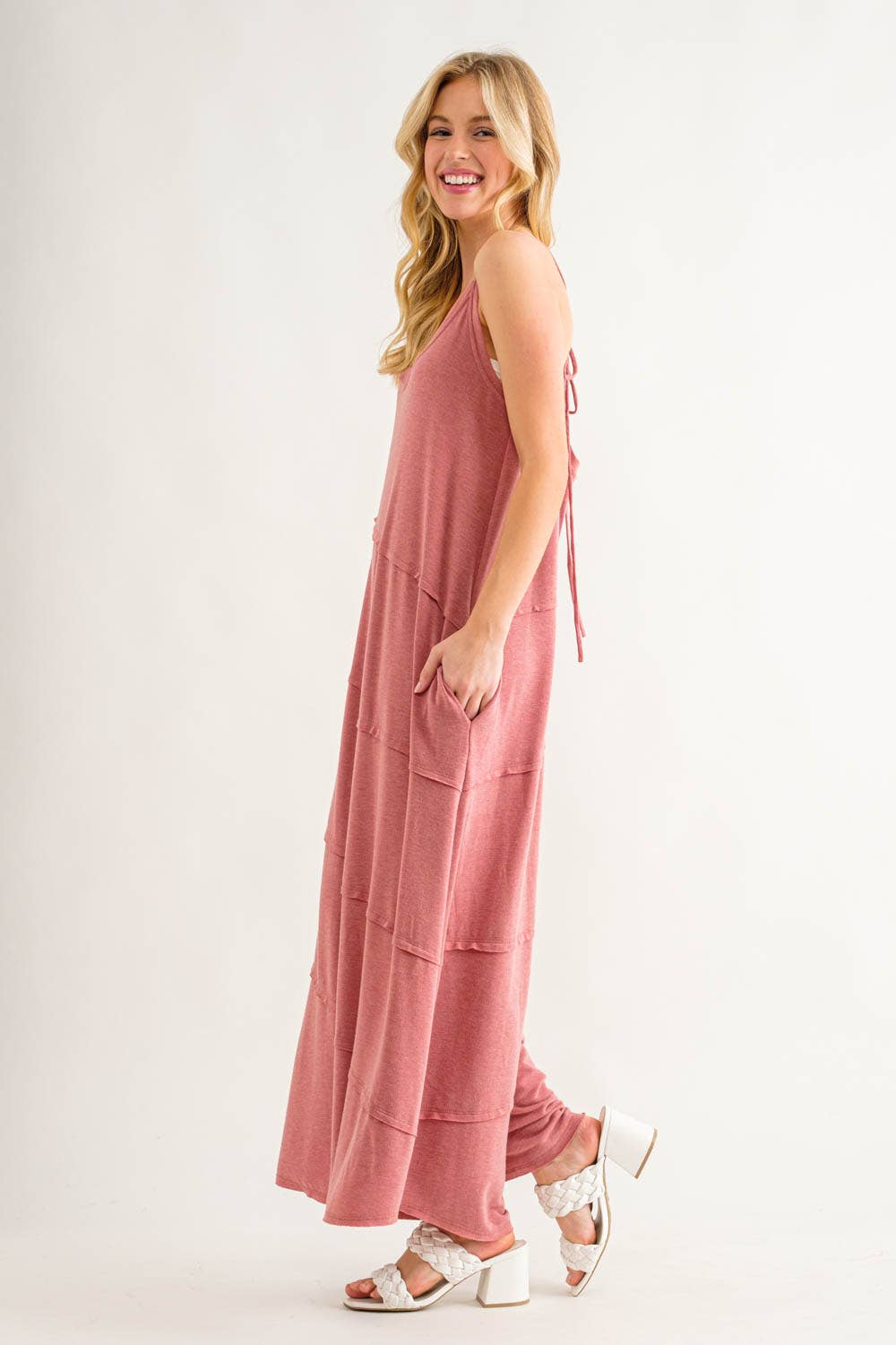 Solid Jumpsuit With Pockets / BJ6854