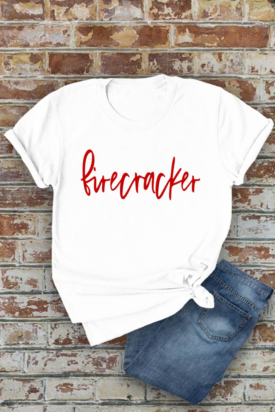Firecracker, 4th of July, Unisex Round Neck T-Shirt