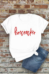 Firecracker, 4th of July, Unisex Round Neck T-Shirt