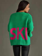 CL-CD-785 Green Ski Cardigan