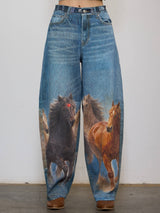 Howdy Horse Digital Print Vol 2 Baggy Jeans