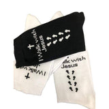 Comb Cotton Crew Christian Cross Inspirational Socks