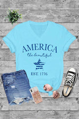 Unisex Short Sleeve V Neck T-Shirt