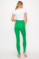 SOLID COLOR HIGH WAIST LEGGINGS