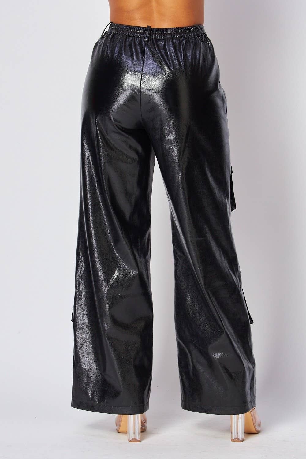 Dawn Metallic Cargo Pocket High Waist Pants (HDP31017) (Copy