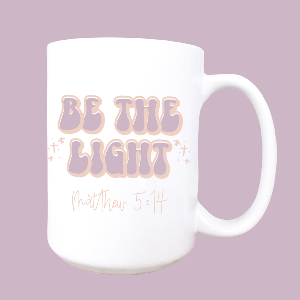 15oz Be the light ceramic coffee mug, Christian mug