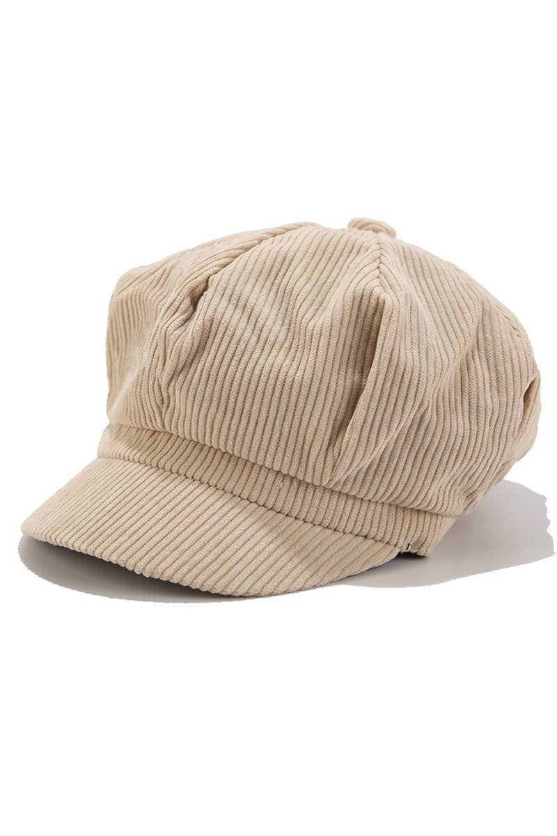 CORDUROY CASUAL NEWSBOY CAP_CWAH0384