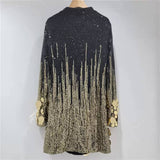 SY679 Gold Sequin Statement Mini Dress Glam Party Look