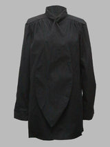Long Sleeves Loose Solid Color High-Neck Blouses&Shirts Tops
