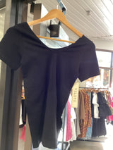 SML639 Short Sleeve V-Neck Top