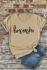 Firecracker, 4th of July, Unisex Round Neck T-Shirt