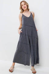 Solid Jumpsuit With Pockets / BJ6854