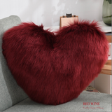 Cozy Heart Luxurious Fluffy Throw Pillow for Home Decor