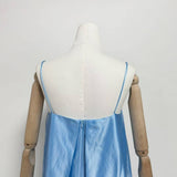 DR685Y Floral Embroidered Backless Suspender Short Skirt