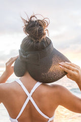Upcycled LV Rollable Packable Straw Visor