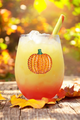 Pumpkin Jeweled Stemless Wine Glass