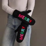 M-478 Black Merry Knit Mittens