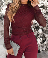 Glitter tulle top - 9017
