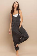 Terry Knotted Back and Strap Detail Jumpsuit / BC60915NSA