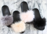 Faux Fur Slides