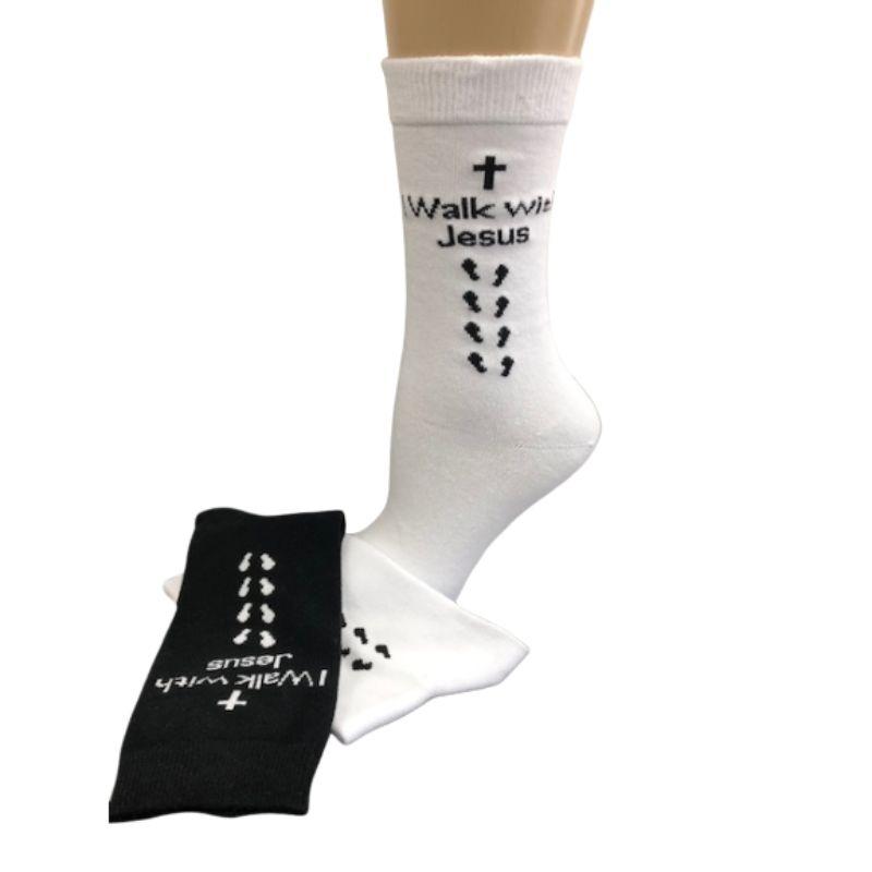 Comb Cotton Crew Christian Cross Inspirational Socks