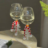 Wine Glass With Stem In White Christmas Tree Shape