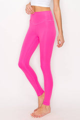 SOLID COLOR HIGH WAIST LEGGINGS