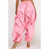 Oversized Wide Leg Ruffle Jogger Pants
