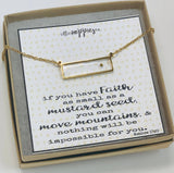 Real mustard seed necklace, Encouragement gift, Mustard seed