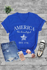 Unisex Short Sleeve V Neck T-Shirt