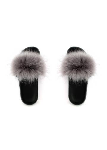 Faux Fur Slides