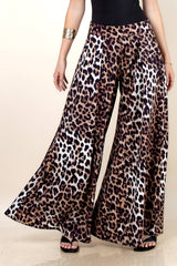 P919-6209-Gen Animal Print Wide Leg Pants