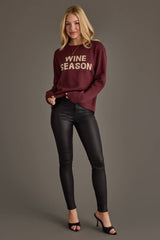 Burgundy & Ivory Wine Season Sweater