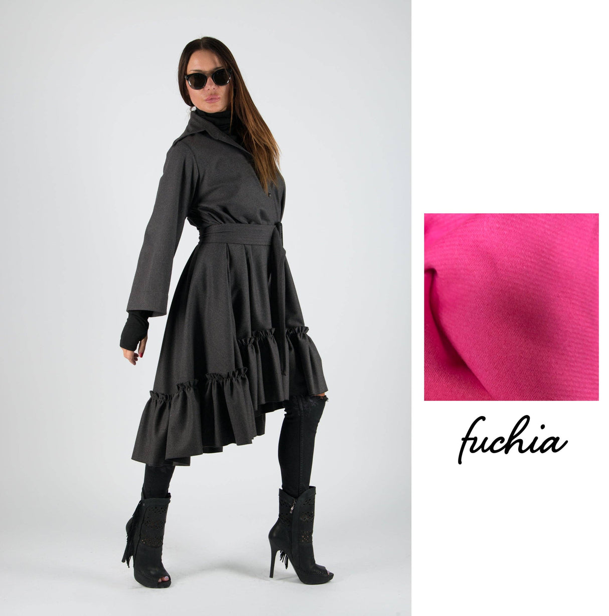 Winter Cashmere Shirt Dress TATIANA