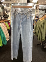 P30342 Denim w/ Rhinestone Hips