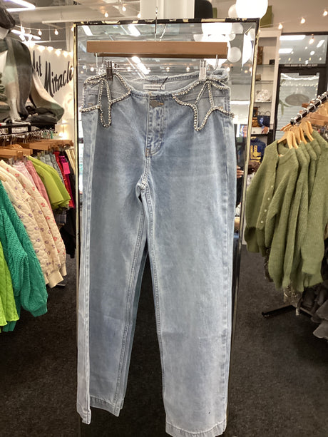 P30342 Denim w/ Rhinestone Hips