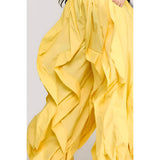 Oversized Wide Leg Ruffle Jogger Pants