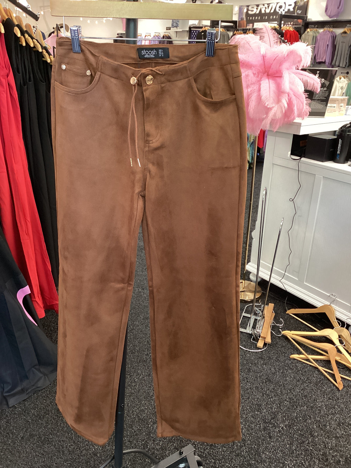 66145 Suede Shell Straight Leg