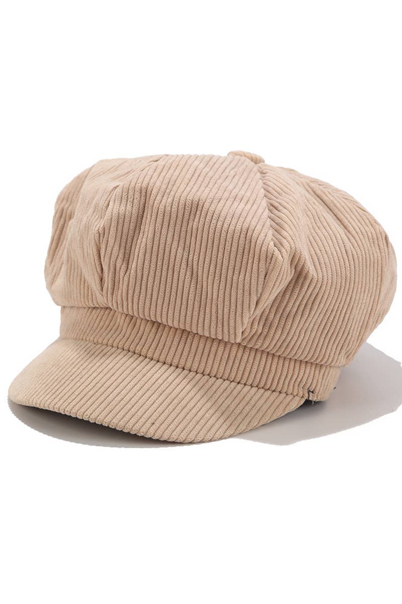 CORDUROY CASUAL NEWSBOY CAP_CWAH0384