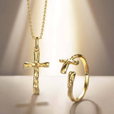 Liquid Cross Necklace