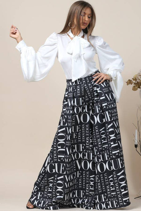P919-2467-Vogue Bk print palazzo pants