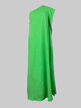 Loose Asym Solid Split One-Shoulder Maxi